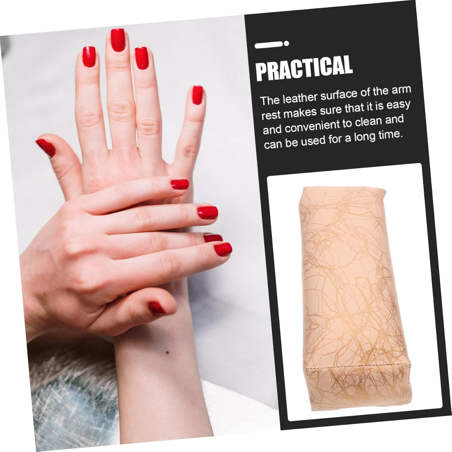 FRCOLOR Stylish Manicure Pillow Soft Sponge Leather Easy-Clean Comfortable Nail Art Experience