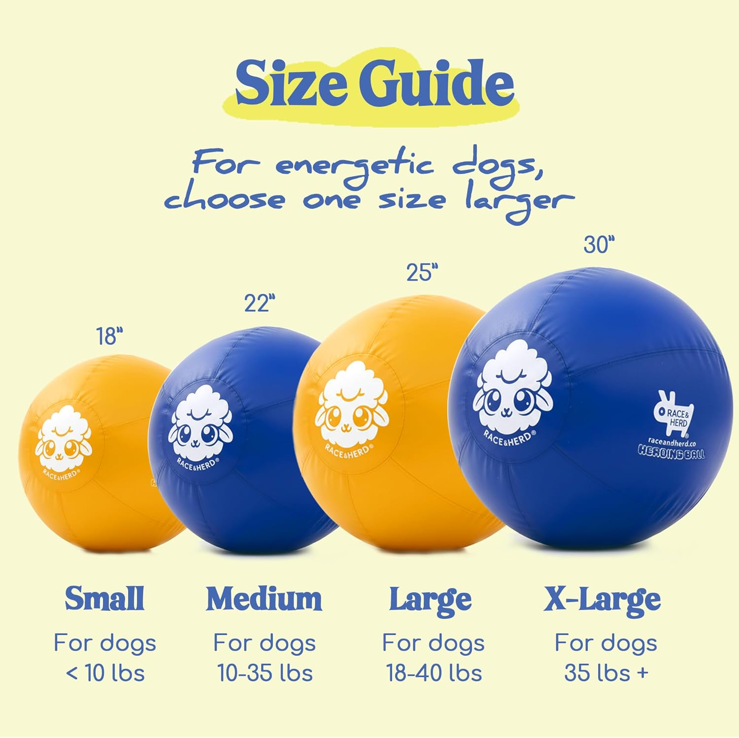 Race&Herd 25" Original Herding Ball for Dogs, Giant Herding Ball for Australian Shepherds, Dog Training Toy for Large Breeds, Dog Herding Toy for Outdoor Play & Training image number 2