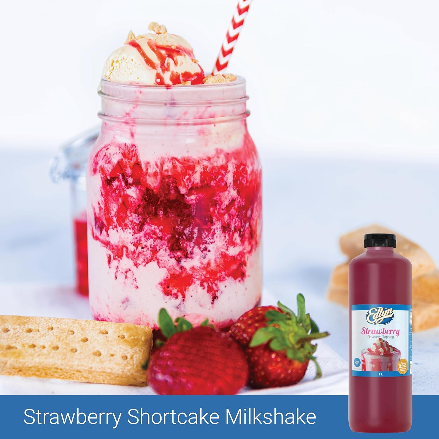 Edlyn Strawberry Flavoured Topping 1 Litre image number 2