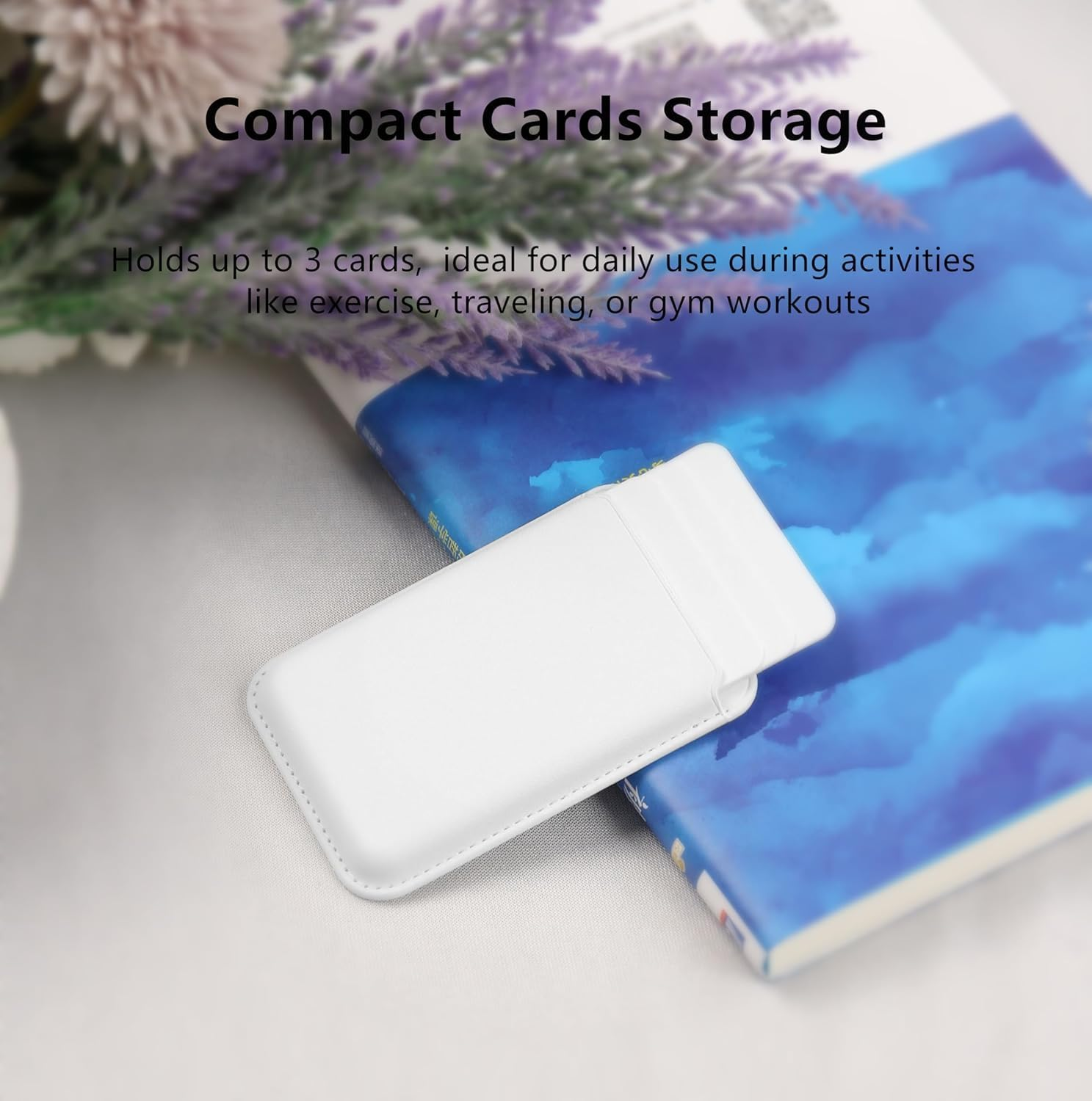 Magnetic Phone Wallet Compatible with Apple Magsafe, Minimalist Leather Wallet, Rfid-Blocking Card Holder for Iphone 16 Pro Max/16 Plus/16, for Iphone 15 Pro Max/15 Plus/15 Pro/14/13/12【White】 - Silver image number 5