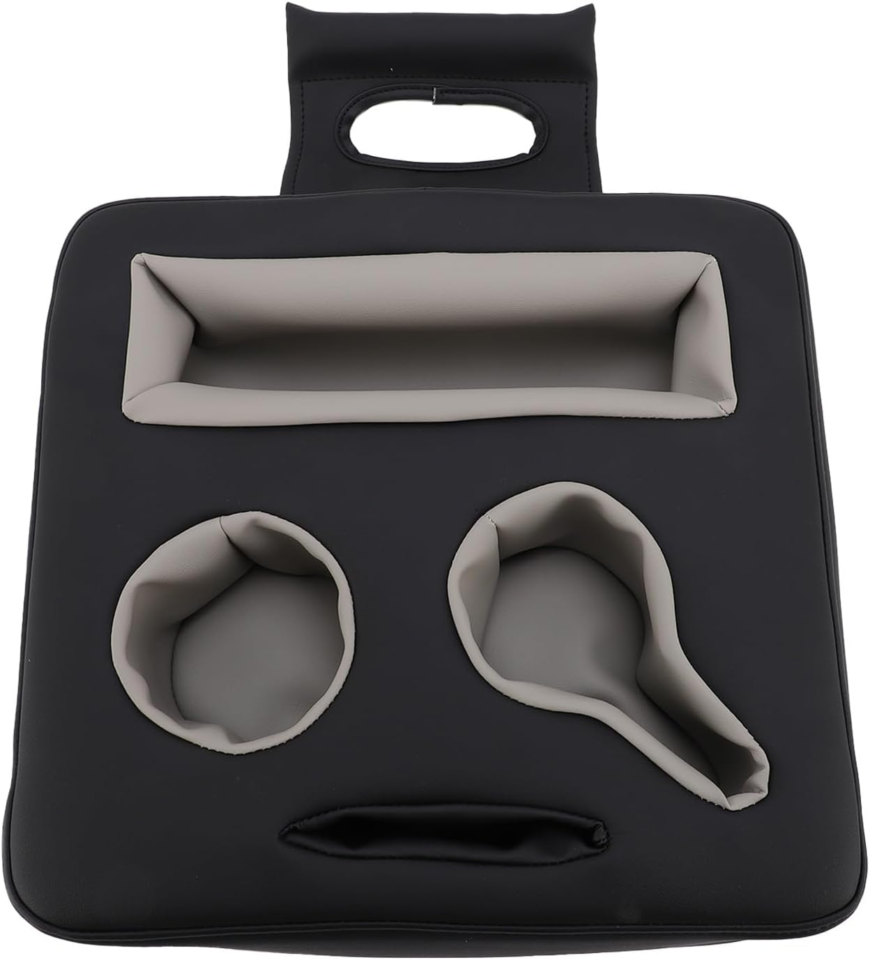 Jiawu Back Seat Cup Holder, Car Back Seat Organizer, PU Leather Couch Pillow Sofa Bed Cup Holder Expander Tray, Universal Car Truck Boat Organizer, Holds Drinks, Snacks, Remote image number 3