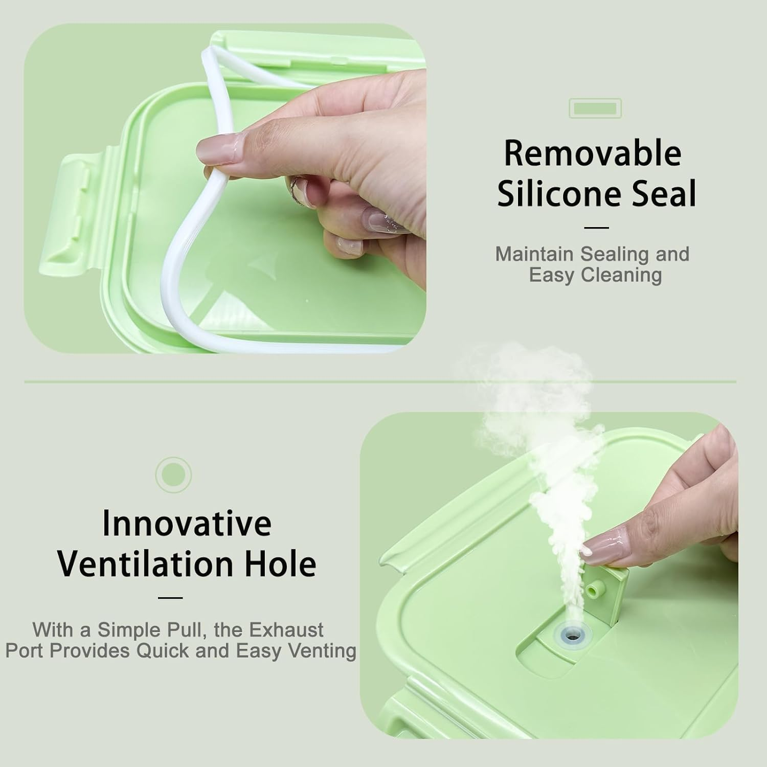 Merrynine Glass Food Storage Containers - 10 Pack, 1040Ml & 370Ml Meal Prep Container with Airtight Leakproof Lids, Reusable Safe for Microwave, Freezer, Dishwasher Kitchen Storage & Organisation image number 4