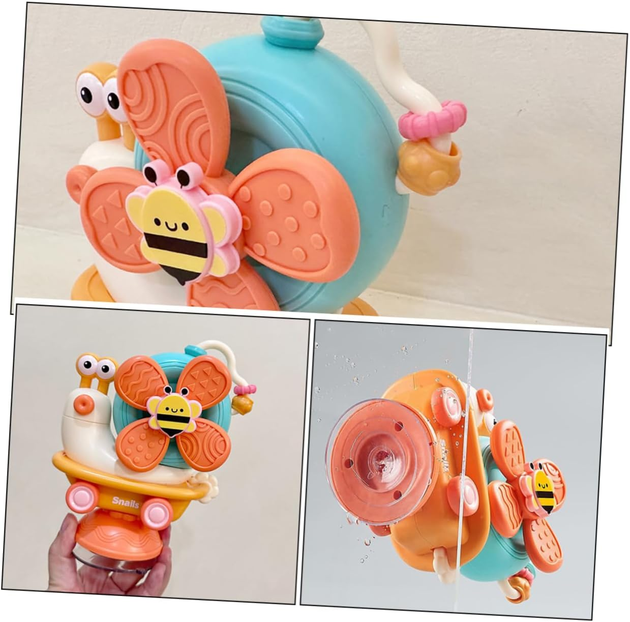 Vaguelly Windmill Plaything High Chair Toy with Suction Cup High Chair Suction Toy Suction Windmill Toy Windmill Toy for Highchair Plastic Sports to Rotate Christmas Socks image number 2