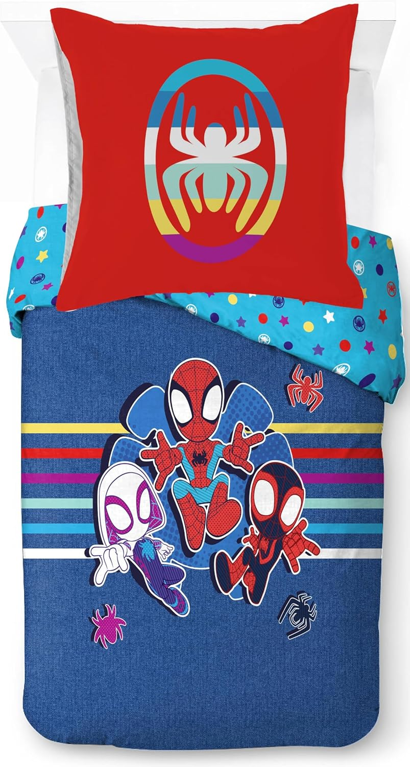 Jay Franco Disney Lilo & Stitch 100% Cotton Single Duvet Cover Set - Includes Pillowcase 80 X 80 Cm