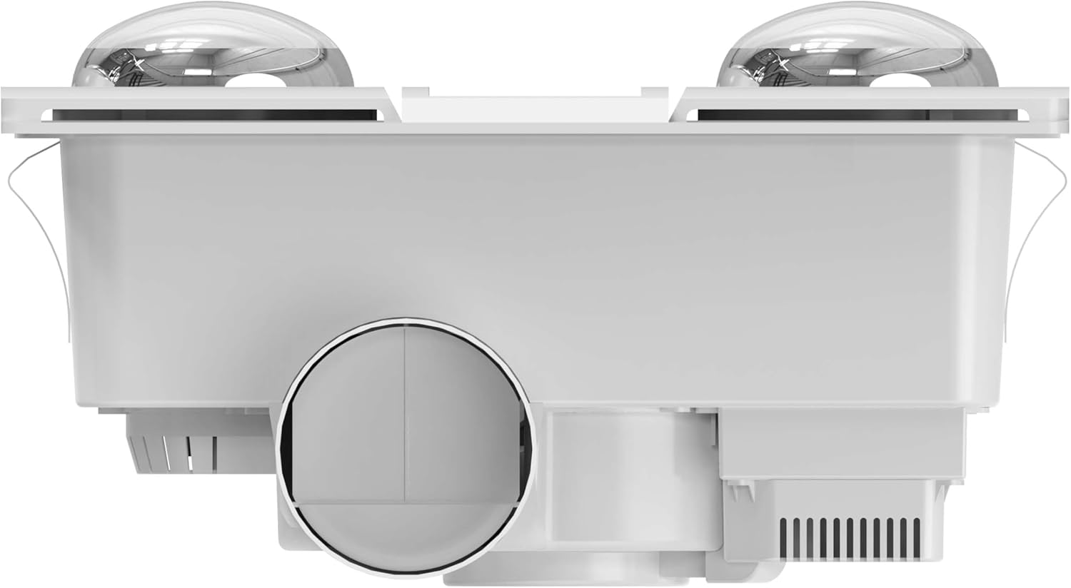 Modura Alllux2 Bathroom 3-In-1 Heater Fan Exhaust 16W Tricolour LED Panel 2X275W Infrared Instant Heat (White) - White image number 5