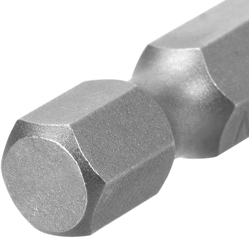 Uxcell 5 Pcs 3Mm Slotted Tip Magnetic Flat Head Screwdriver Bits, 1/4 Inch Hex Shank 3-Inch Length S2 Power Tool