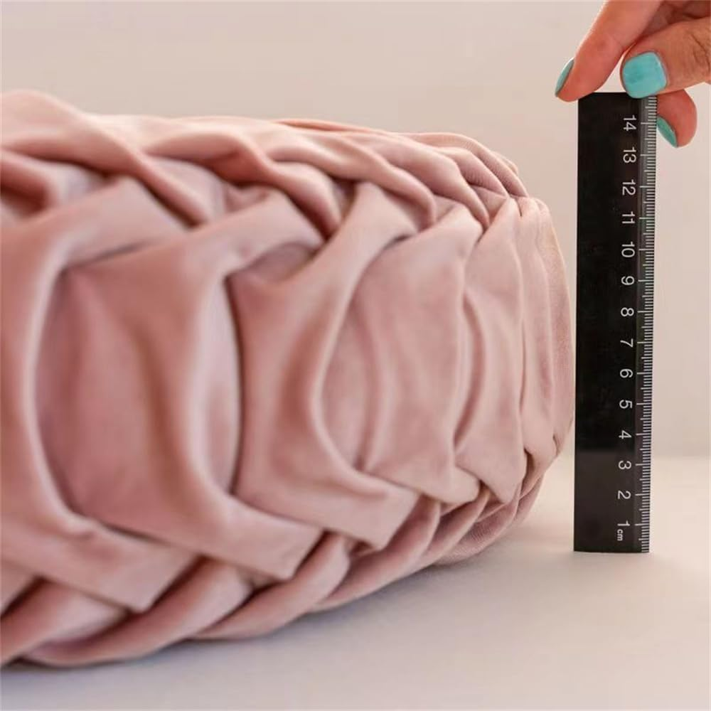 Throw Pillow Velvet Home Decoration round Pillow Cushion for Couch Chair Bed Car Bedroom (Gray)