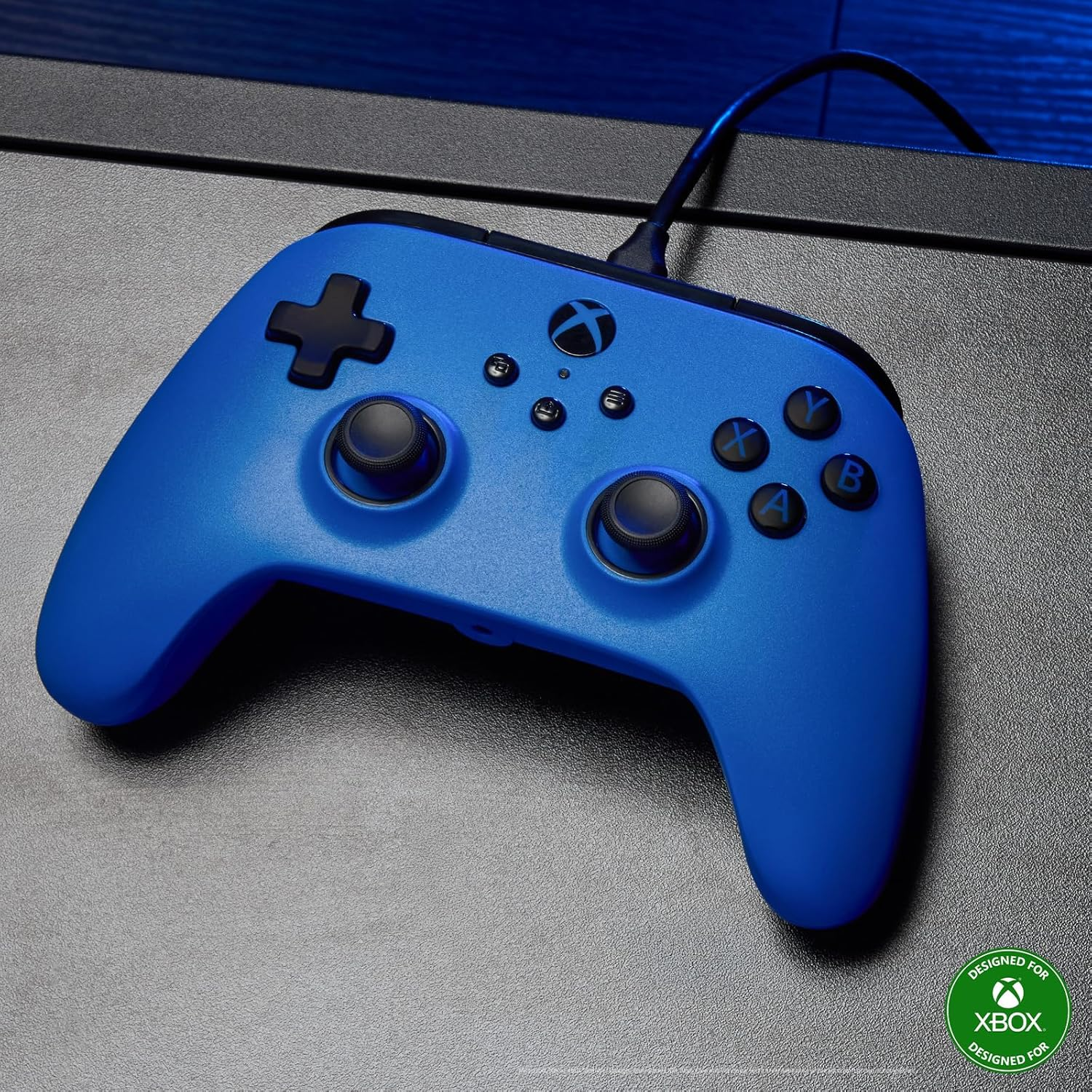 Powera Symmetric Wired Controller for Xbox Series X|S - Blue, Officially Licensed, Inline Thumbstick Layout, Windows 10/11 Compatible, Dual Rumble Motors, Impulse Triggers, 3.5 Mm Audio Jack - Blue Symmetric image number 6