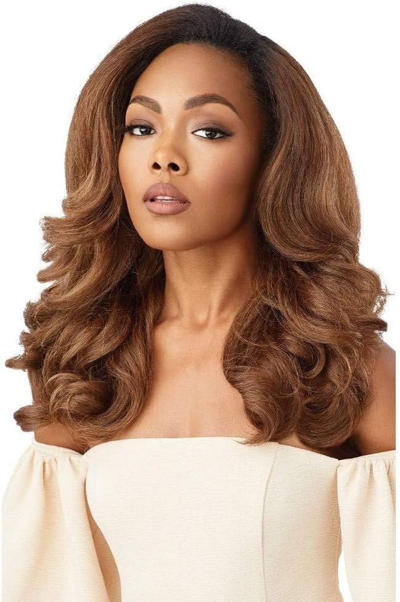Outre Quick Weave Self Styled in 60 Seconds Neesha Soft & Natural New Half Wig Cap Laysflat Requires Less Leave Out NEESHA H301 (1) - 1 Jet Black image number 3