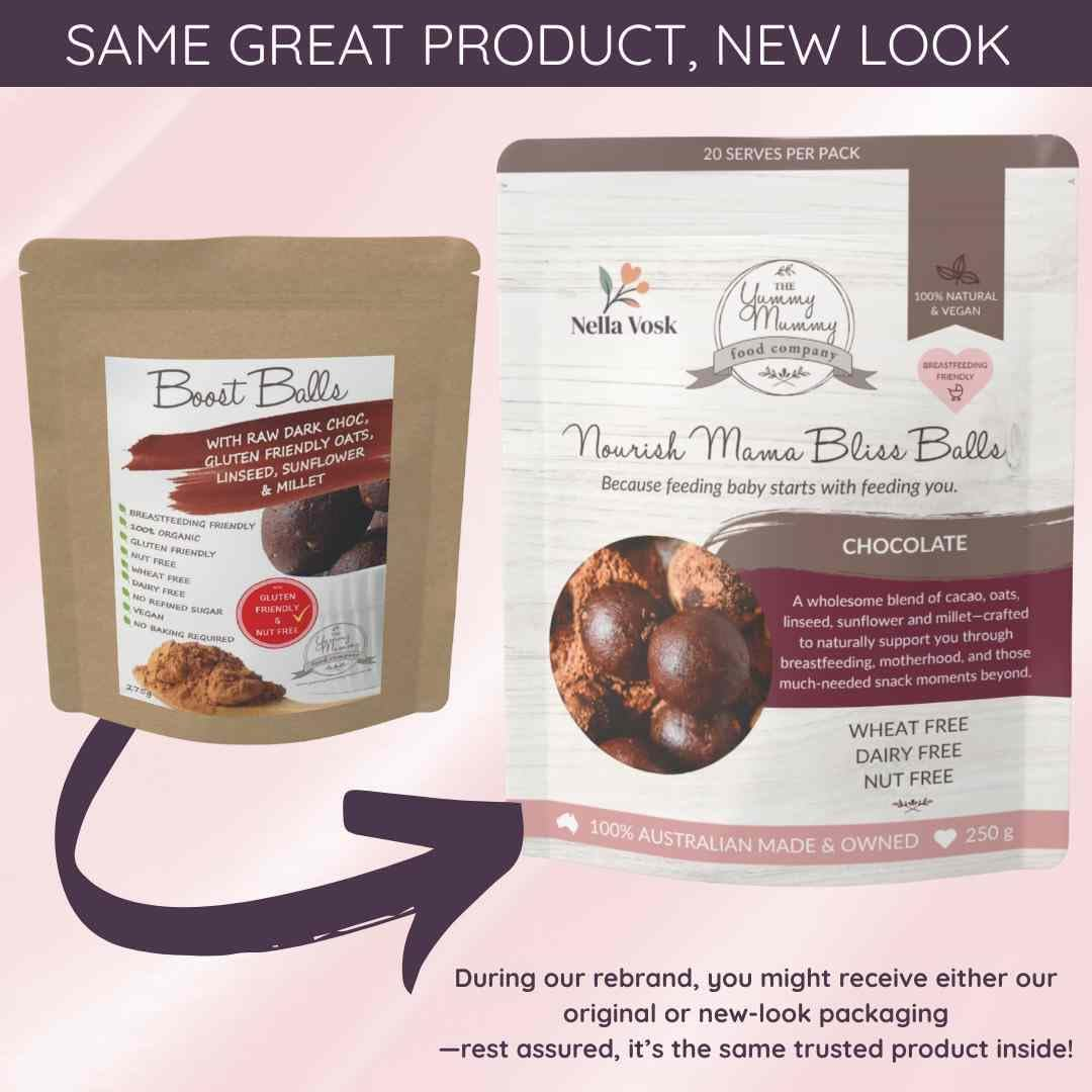 Yummy Mummy Food Company Lactation Bliss Balls | Breastfeeding Snack with Oats, Linseed & Millet | Milk Boosting Energy Balls for Mums | Healthy, No-Bake Postpartum Snack
