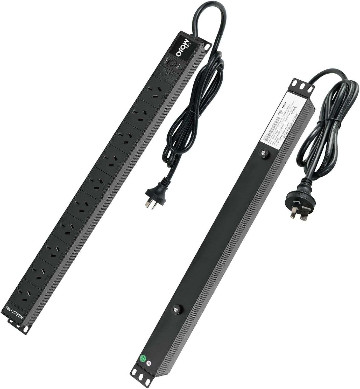 Tecmojo Vertical PDU Power Strip, 20 Outlets Rack Mount Power Distribution Unit for Server Cabinet, 10A Power Plug with 2M Power Cord, Overload Protection, 250V 50/60HZ image number 2