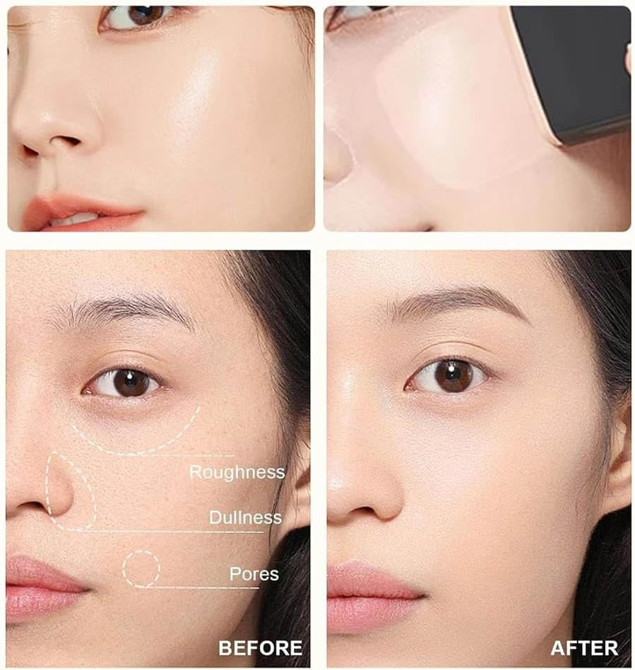 2 in 1- Luxury Anti-Wrinkle Foundation Stick,Double Head Foundation Make up Stick,Korea Flawless Eraser Foundation Stick with Brush, Multi-Use Foundation Stick Makeup (Brilliant White, A-1)