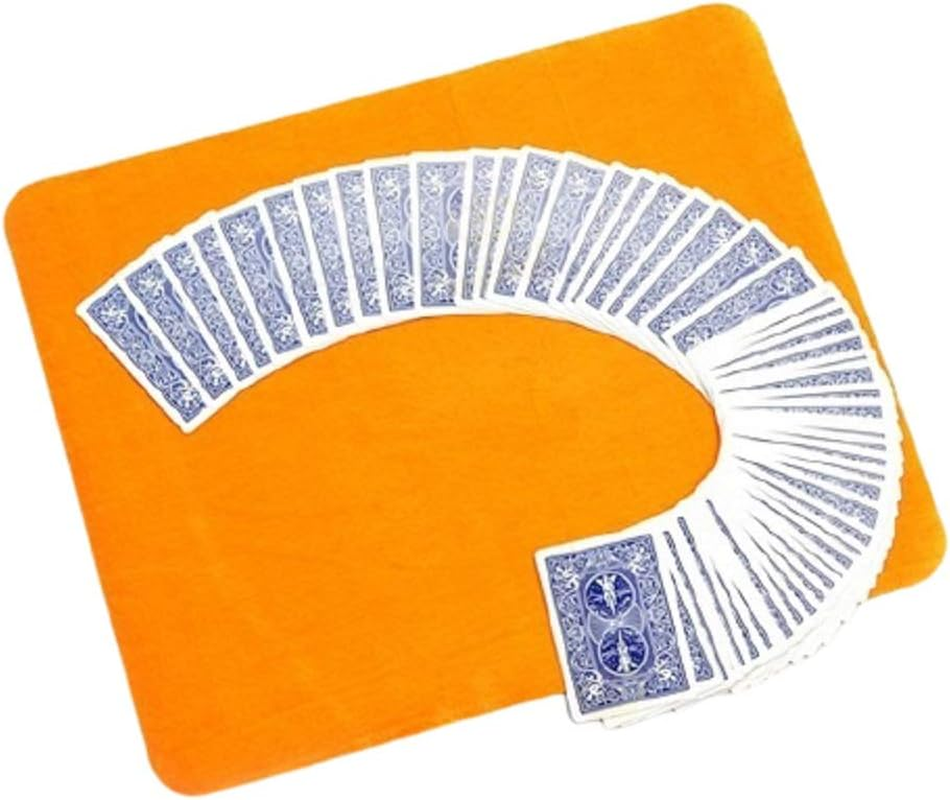 Milesmagic Magician Close up Card Mat for Performance on Playing Cards, Poker, Gimmick Routines and Coin Magic Tricks, Black