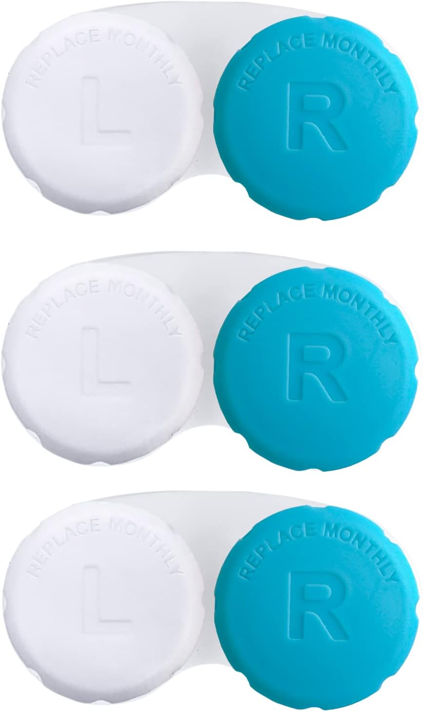 Case for Contact Lens, Travel Daily Use 3 Pack Orange