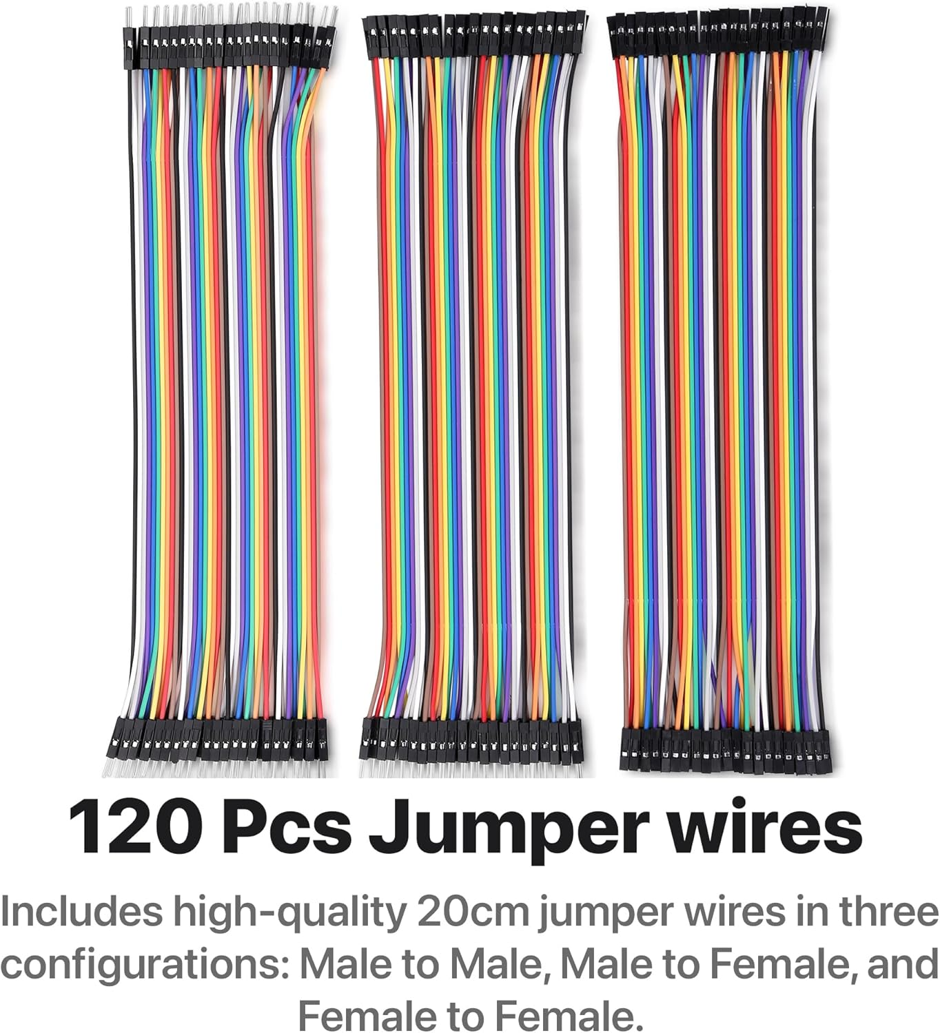 Electronics Starter Kit with 830-Point Breadboard Type-C Power Supply 120 Jumper Wires Leds Sensors Resistors Capacitors Compatible with Arduino ESP32 STEM DIY Projects (400+ Pieces) image number 1