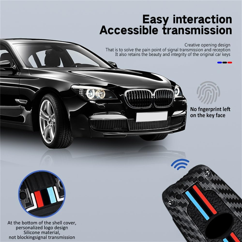 Ontto Car Key Cover Fit for BYD Atto 3 Dolphin Seal U Dm-I Sealion 7 Sealion 6 Shark 6 Carbon Fiber Metal 4 Buttons Key Fob Holder Case Keychain Keyring Shell Accessories Red Blue 2