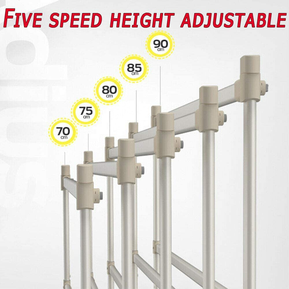90CM Height Toddlers Bed Rails, Baby Safety Bed Guard, Height Adjustable Bed Side Fence, Child Folding Protection Guardrail (Queen Set(2X200Cm,1X150Cm)) image number 5