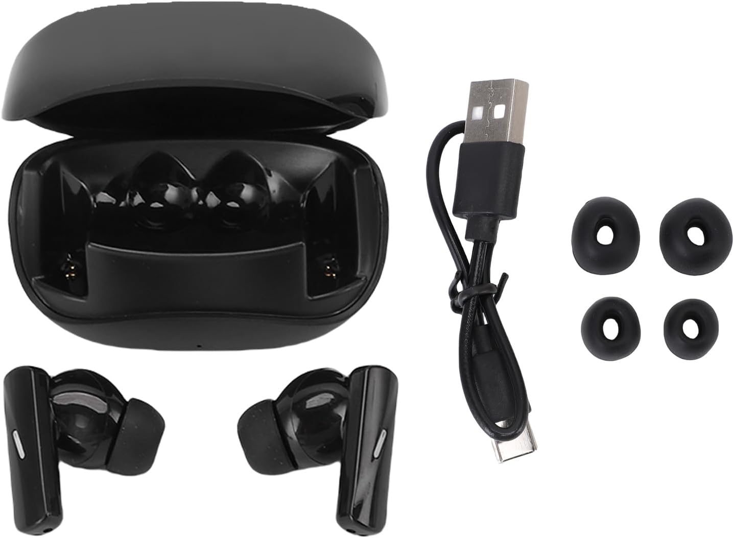 Jectse Wireless Translation Earbuds with Hifi Sound for Multilingual Travelers, Real Time Language Translation Earphones [2 Earphones, Black]