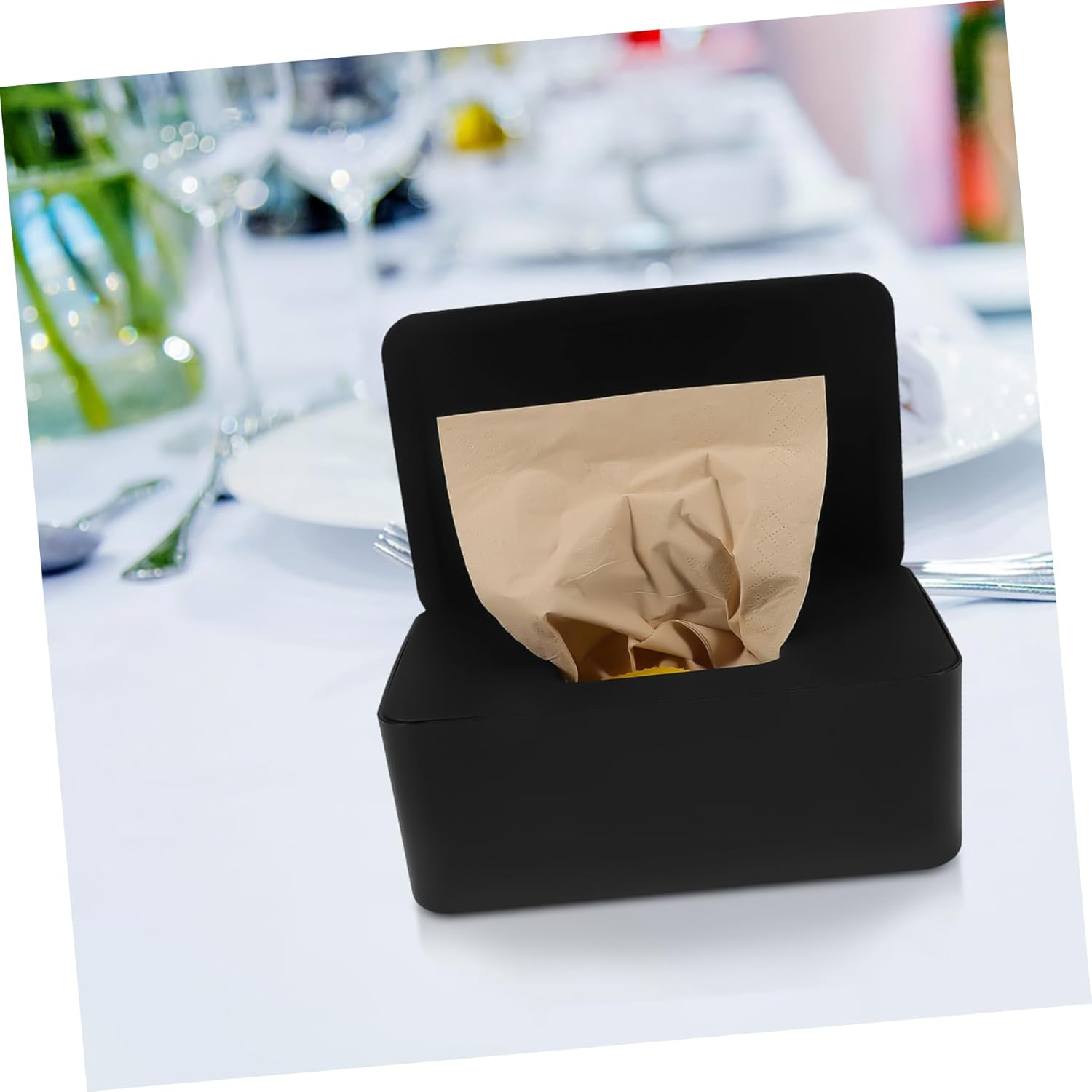 Luxshiny Wet Wipes Storage Box Refillable Wipes Holder Plastic for Bathroom Nursery Use Lid