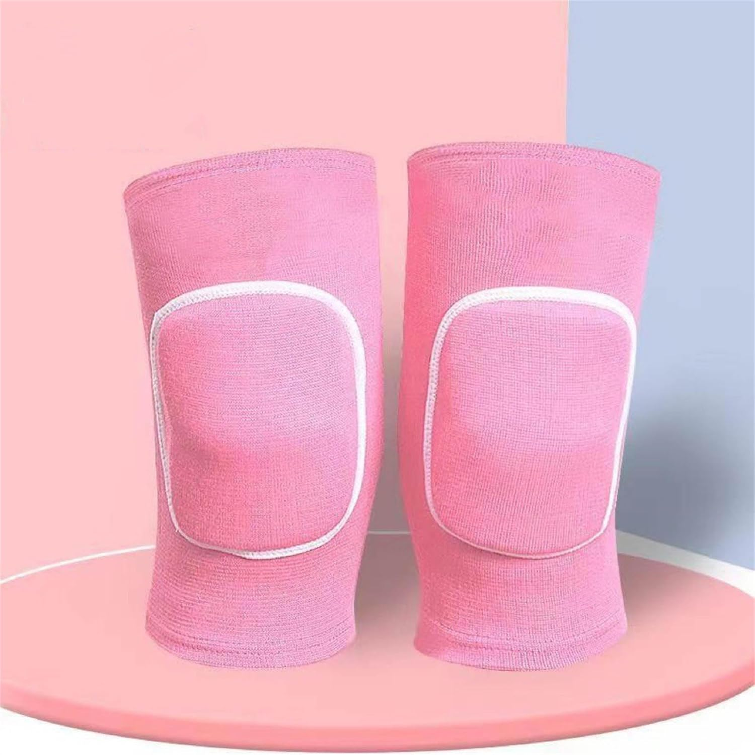 MJIYSGS Knee Pads for Women, Soft Dance Knee Pads Wrestling Knee Pads Volleyball, Dancing, Football, Yoga, Basketball, and Skating Work Flexible Elastic Knee Support (Pink, X-Small) image number 2