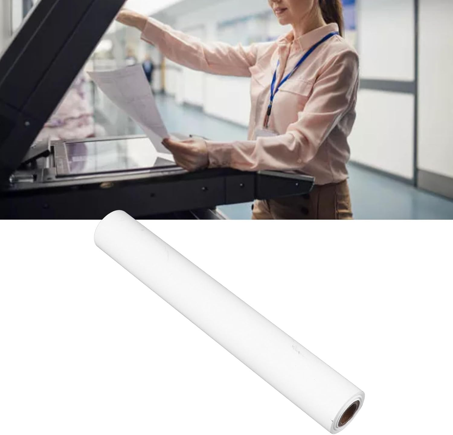 A4 Thermal Printer Paper Roll, 26.2Ft Long, 8.3In Wide, 1.2In Core image number 3