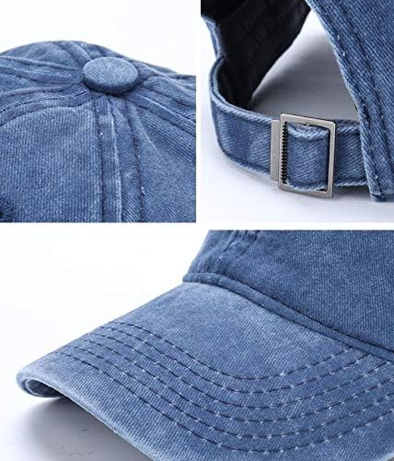 Kids Solid Cotton Baseball-Hat - Baby-Boys Washed Cotton Baseball Hats Toddler Infant Baseball-Cap for 2-7 Years image number 4