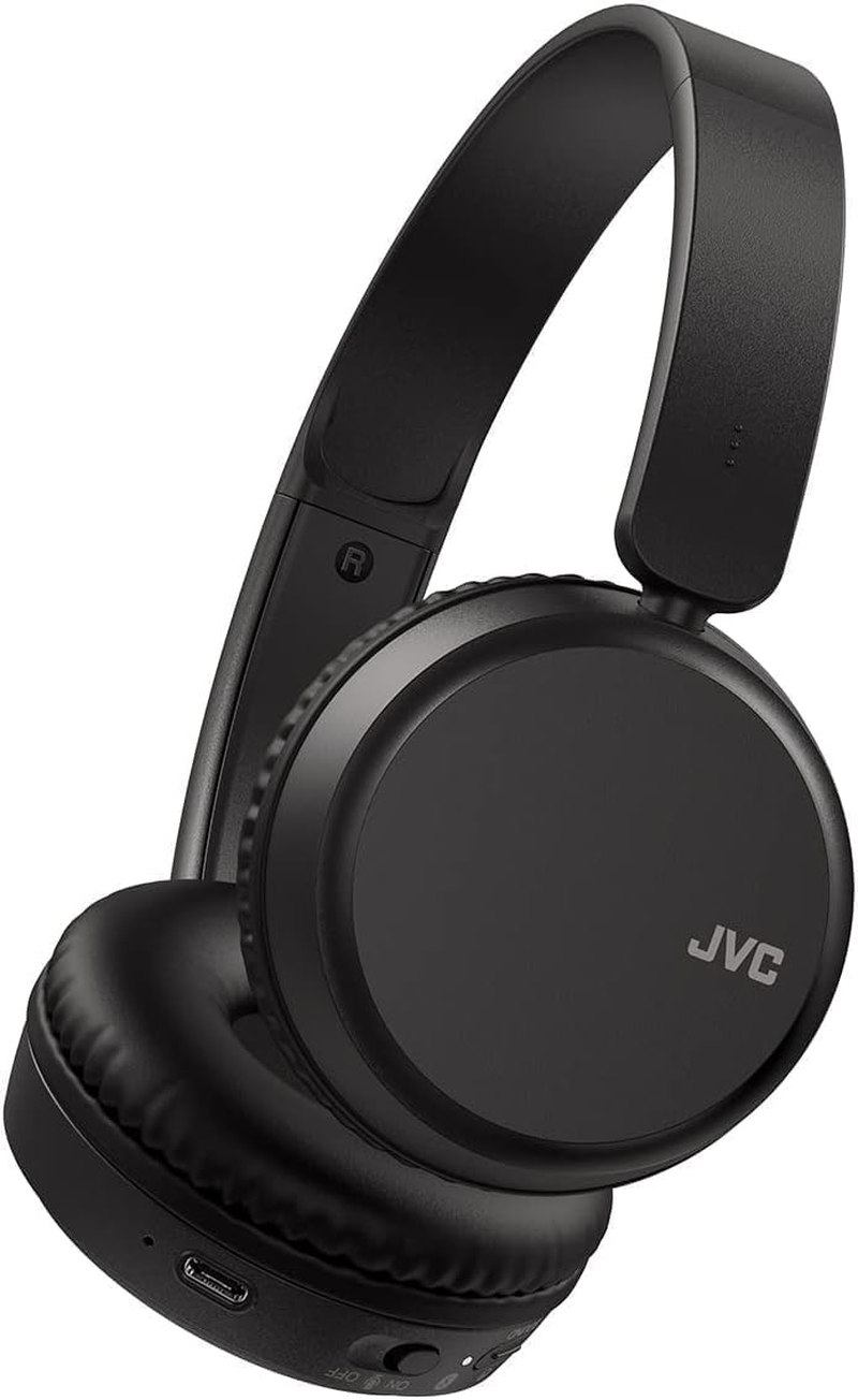 JVC Deep Bass Wireless Headphones, Bluetooth 5.2, Built-In EQ (Bass/Clear/Normal), Multi-Point Connection, Voice Assistant Compatible, 35 Hour Battery Life - HA-Z37W-A (Blue)