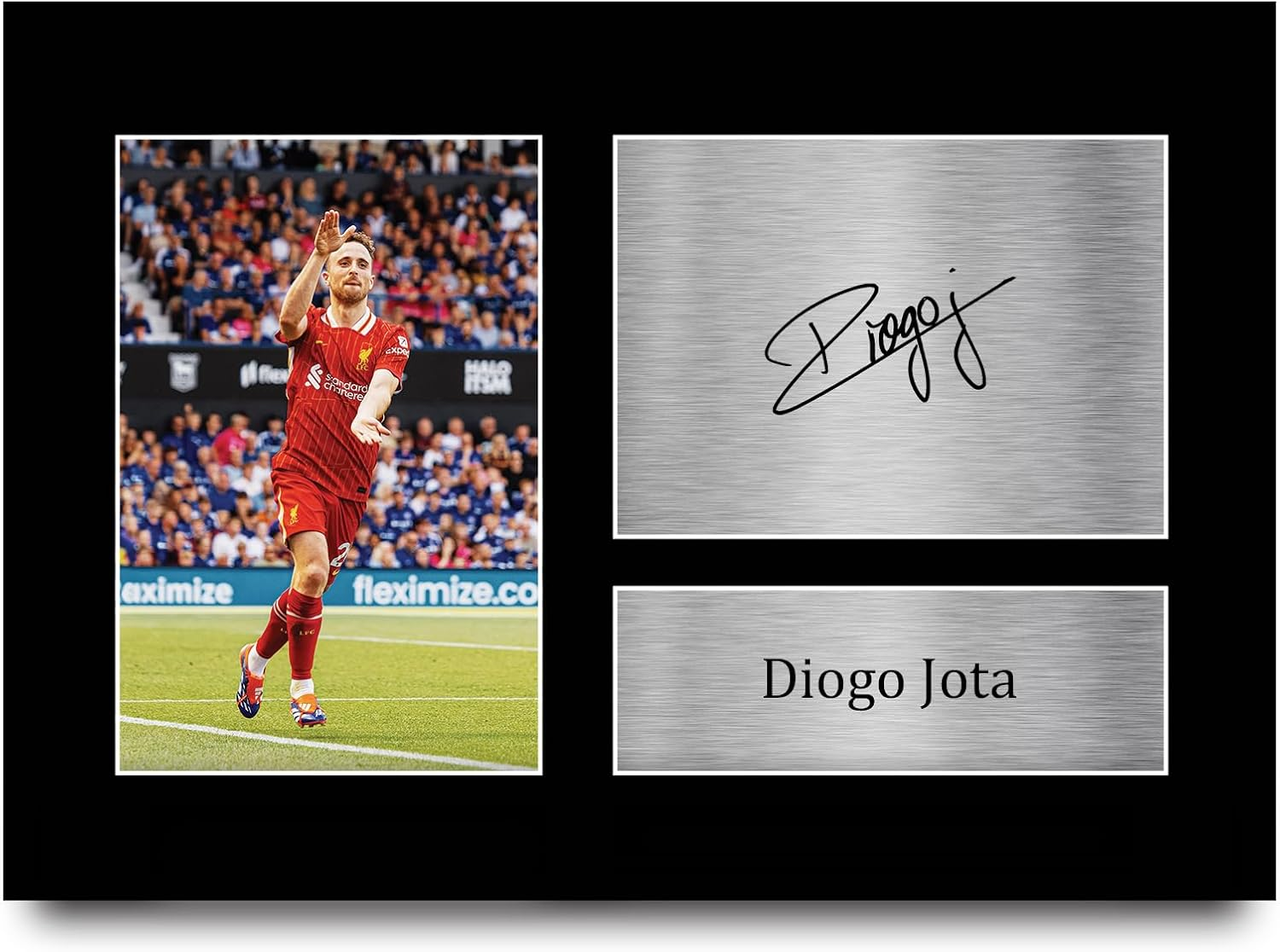 HWC Trading FR A4 Diogo Jota Liverpool Gifts Printed Signed Autograph Picture for Fans and Supporters - A4 Framed