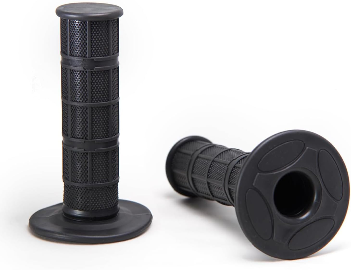 SILHOL Universal Motorcycle Grips 22Mm, Non Slip Rubber Handlebar Grips Fit Harley, Honda, Yamaha, Suzuki, Kawasaki and Dirt Bikes Black image number 1