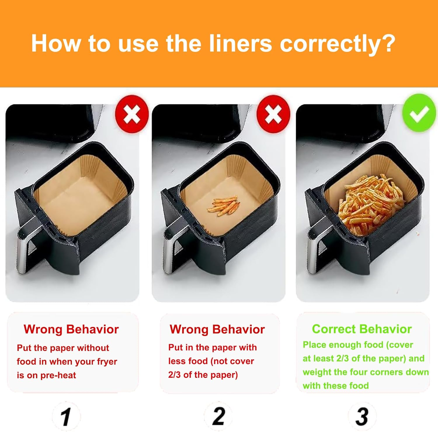 Taimler 150-Pack Air Fryer Liners Disposable (14X22Cm) | Eco-Friendly Non-Stick Parchment Paper for Ninja Dual Zone AF300/AF400, Salter, Kmart & 9.5L Air Fryers | Mother&rsquo;S Day Essentials image number 6