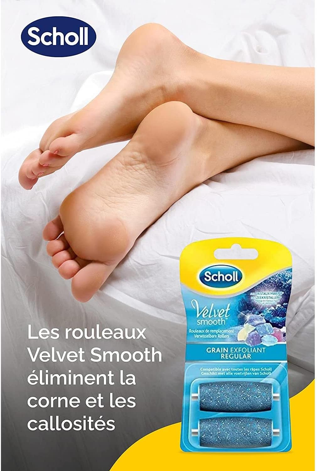 SCHOLL Set of 3 Velvets Smooth - Replacement Rollers - Grit Scrub, Set of 2 Refills image number 5