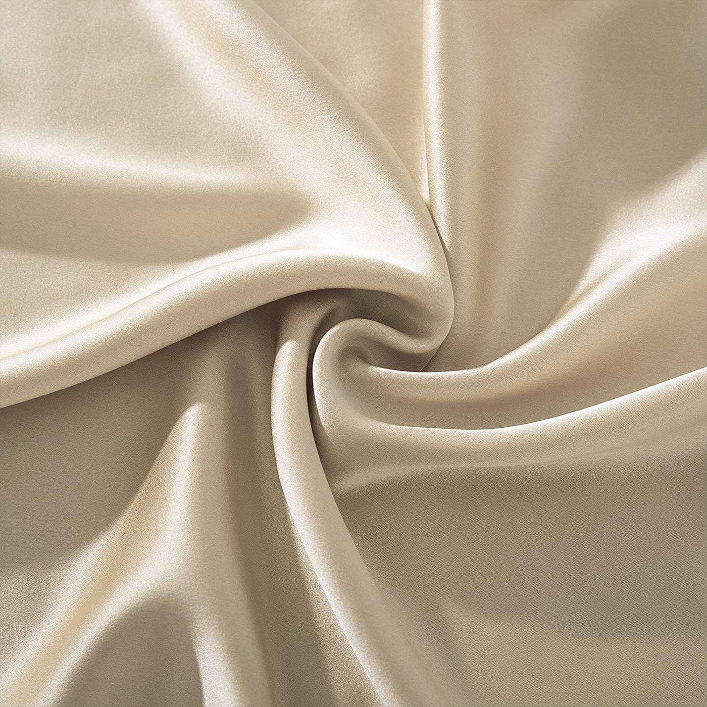 THXSILK Fitted Sheet, Silk Flat Sheet, 140 X 200 Cm, 100% Pure 22 Momme Mulberry Silk Bed Linen, Fitted Sheet, Champagne Silk Bed Sheet for Standard Mattress, 30 Cm image number 4