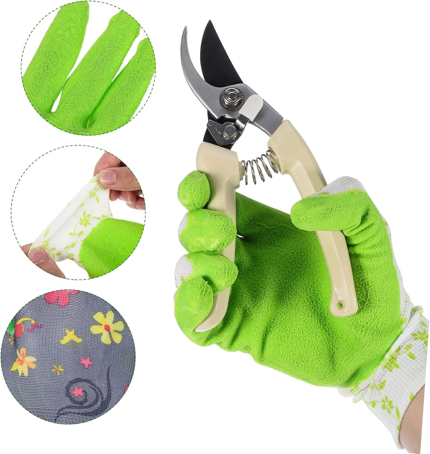 3Pairs Men Work Gloves Women Gardening Gloves of Long Cut Resistant for Construction