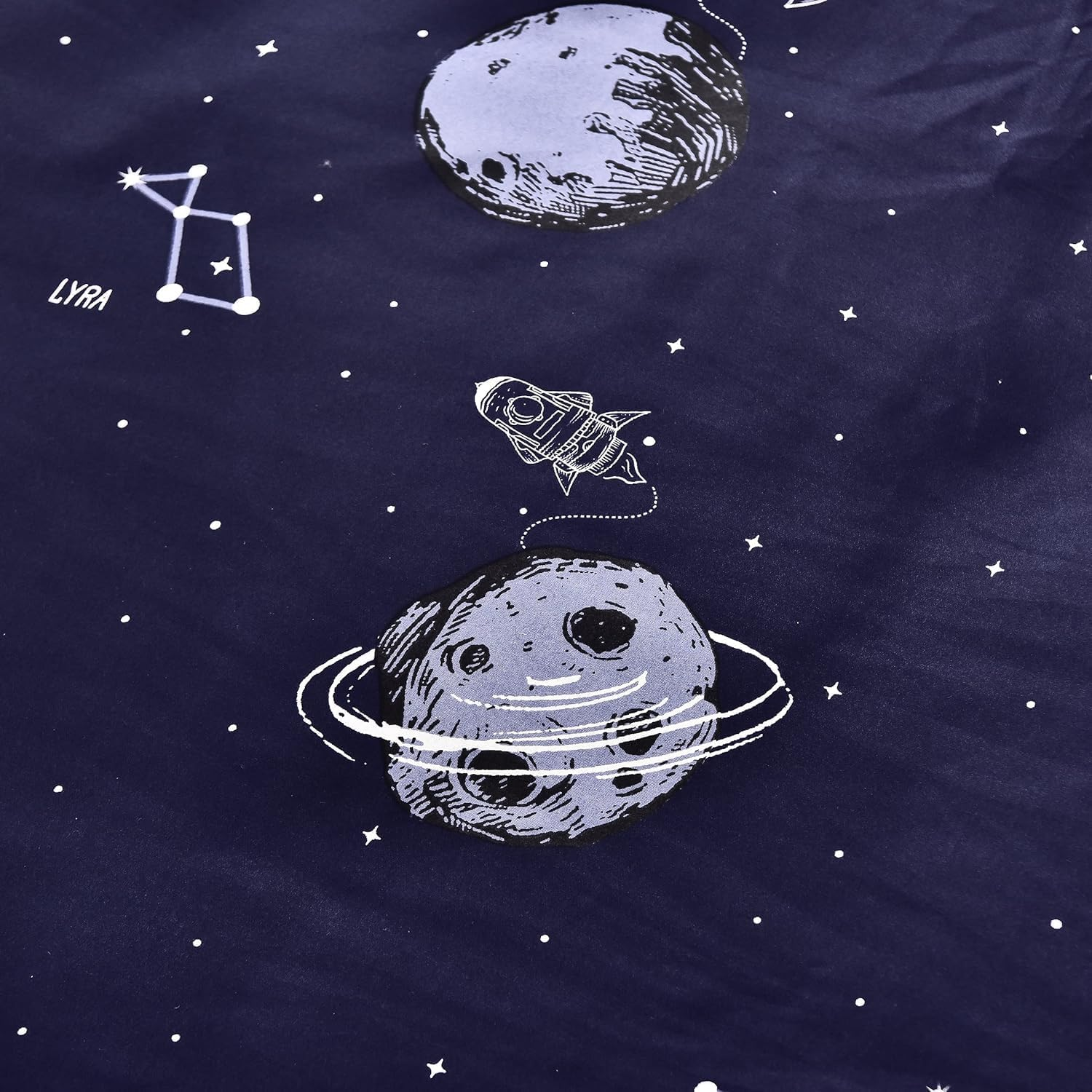 Japanese Floor Mattress Futon Mattress, Thicken Tatami Mat Sleeping Pad Foldable Roll up Mattress Dormitory Mattress Pad Floor Lounger Pillow Bed (Vivid-Space Adventure, 135 X 200 Cm) image number 2