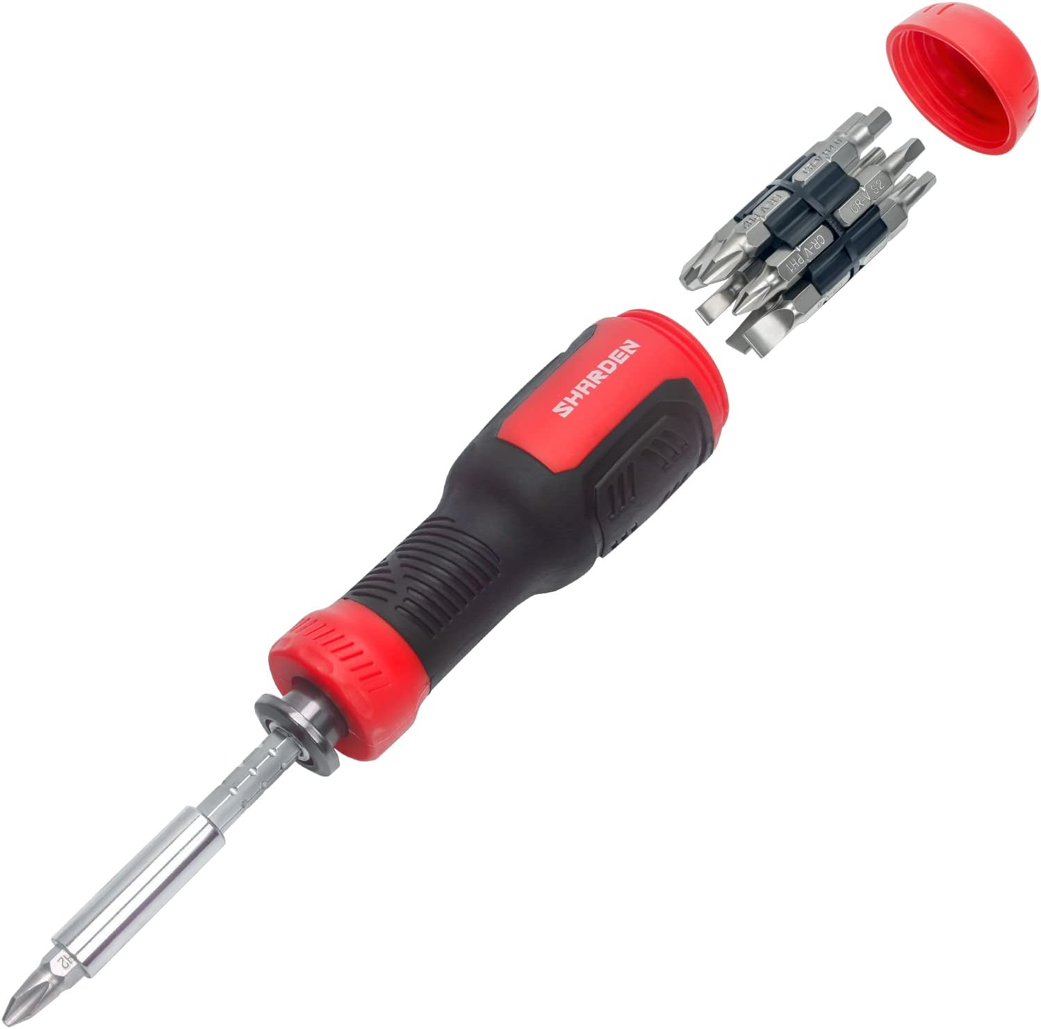 SHARDEN Multi Screwdriver 13-In-1 Screw Driver Adjustable Screwdriver Set Multitool All in One with Torx Security, Flat Head, Phillips, Hex, Square and 1/4 Nut Driver