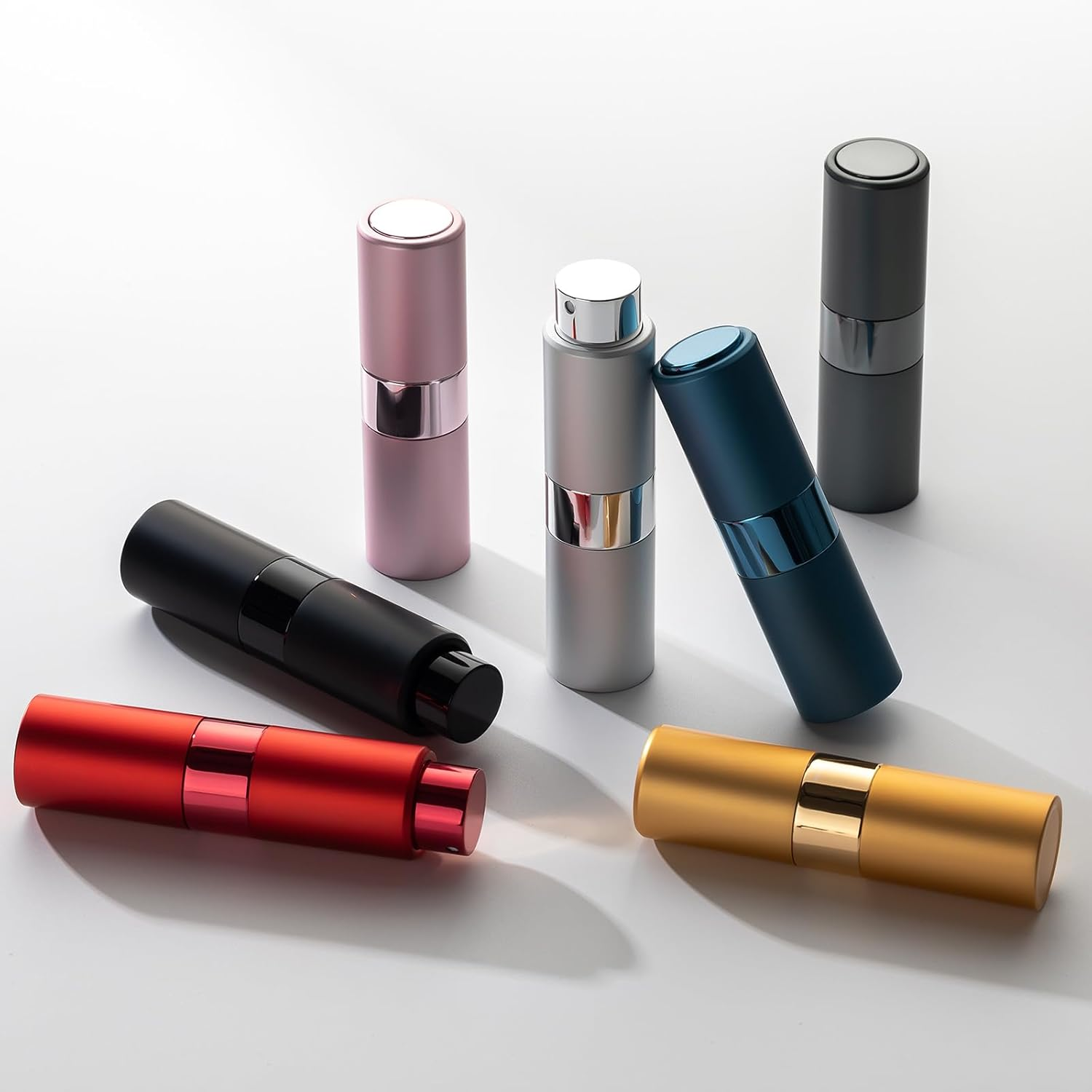 Perfume Travel Refillable Atomizer Bottle: Cologne Spray Mini for Refill - Empty Fragrance Sprayer for Men, Black, Gold, 20 Ml (2 Count)