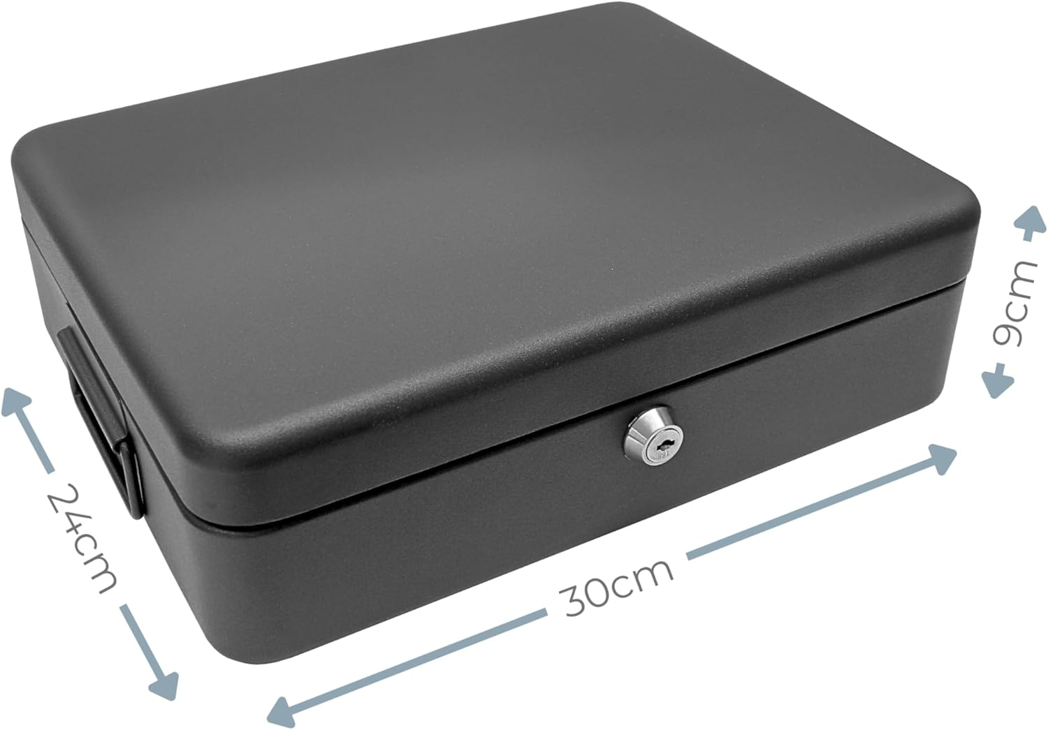 Cathedral Products 12 Inch Black Lockable Security Box with Bolt down Kit image number 3