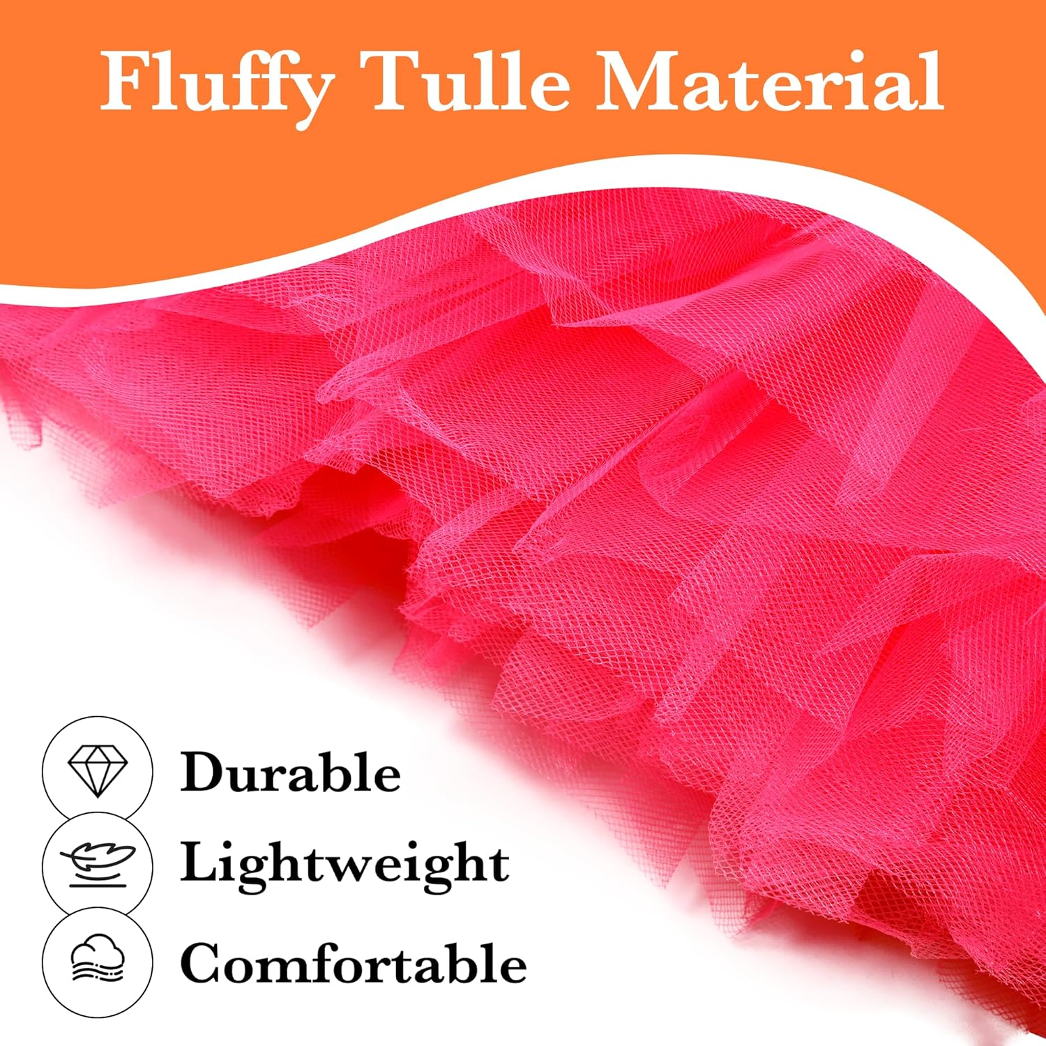 Ammiko Tutu for Women Adults - 5 Layer Tutu Skirts, Tutus for Women Girls, Halloween Tutu Adult, 80S Tulle Skirt Costume image number 6