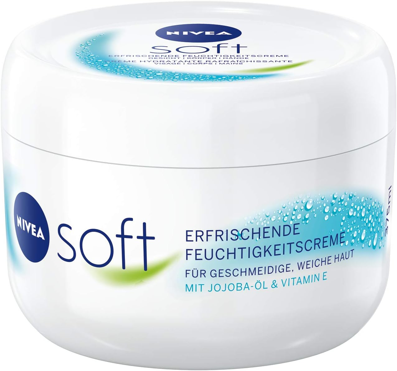 NIVEA Soft Refreshing Moisturising Cream (375 Ml), Nourishing Soft Cream with Vitamin E and Jojoba Oil, Fast Absorbing Skin Cream image number 6