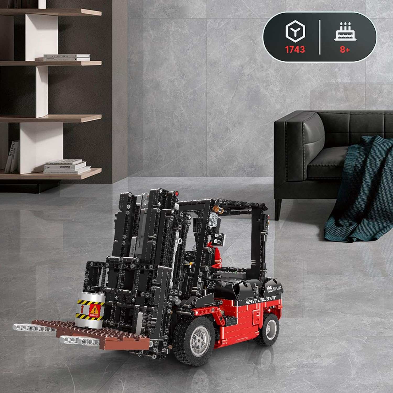 Mould King 13106 Technology Forklift Truck Car APP RC, Building Block Construction Model Kit, Adults Kids Toys MOC STEM image number 3