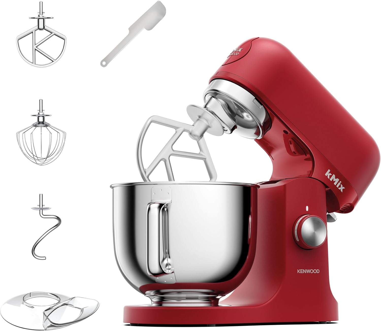Kenwood Kmix Calm Cream KMX751ACR, Stand Mixer with 5L Stainless Steel Bowl, Safe-Use Safety System, Metal Casing, Incl. 3-Piece Patisserie Set and Splash Guard, 1000W, Cream