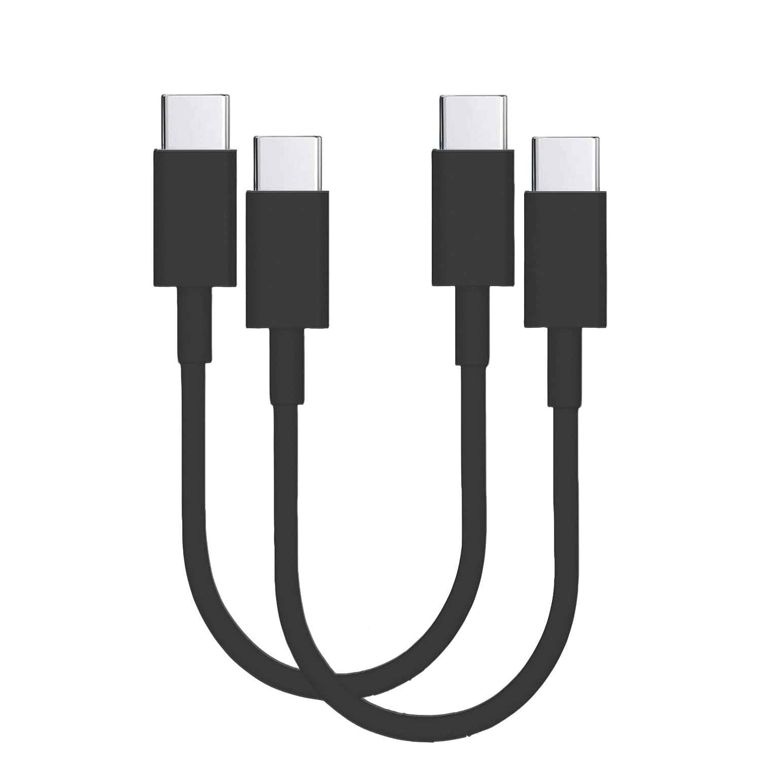 AMITOME USB C to USB C Short Charging Cable 0.3M (2 Pack),60W Type C Fast Charging Cord Compatible for Iphone 17/16/15/Pro/Max/Plus,Ipad Pro,Air5,Macbook,Samsung,Google-Black image number 3