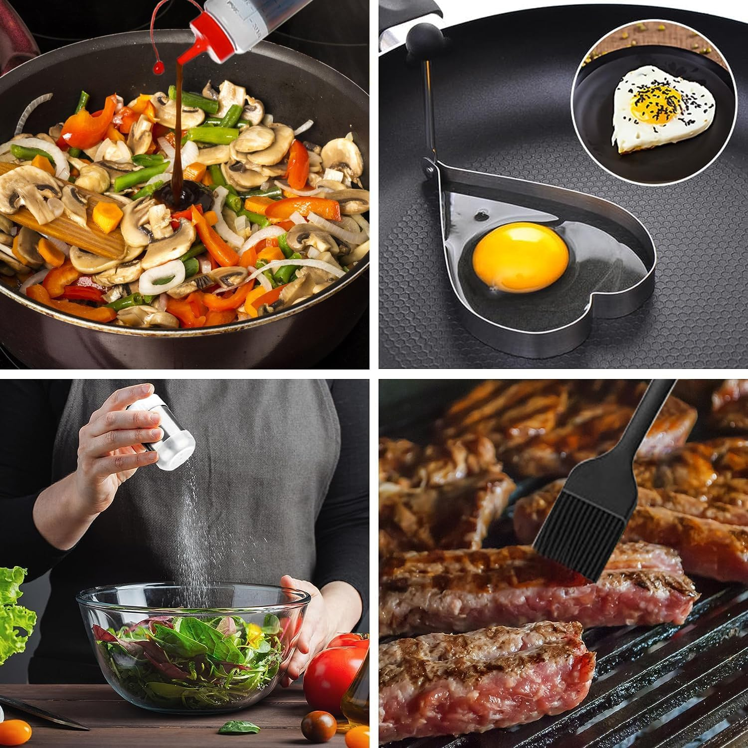 43Pcs BBQ Grill Tool Set, Stainless Steel Griddle Accessories Kit, Flat Top Grill Accessories Set, Spatula Set for Outdoor Barbecue Family Parties and Picnics,Outdoor,Plancha Grill image number 1