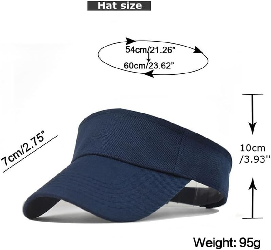 Sport Sun Visor Hats Cotton Outdoor Tennis Running Visors Caps Empty Top Adjustable Baseball Beach Cap for Men Women image number 5