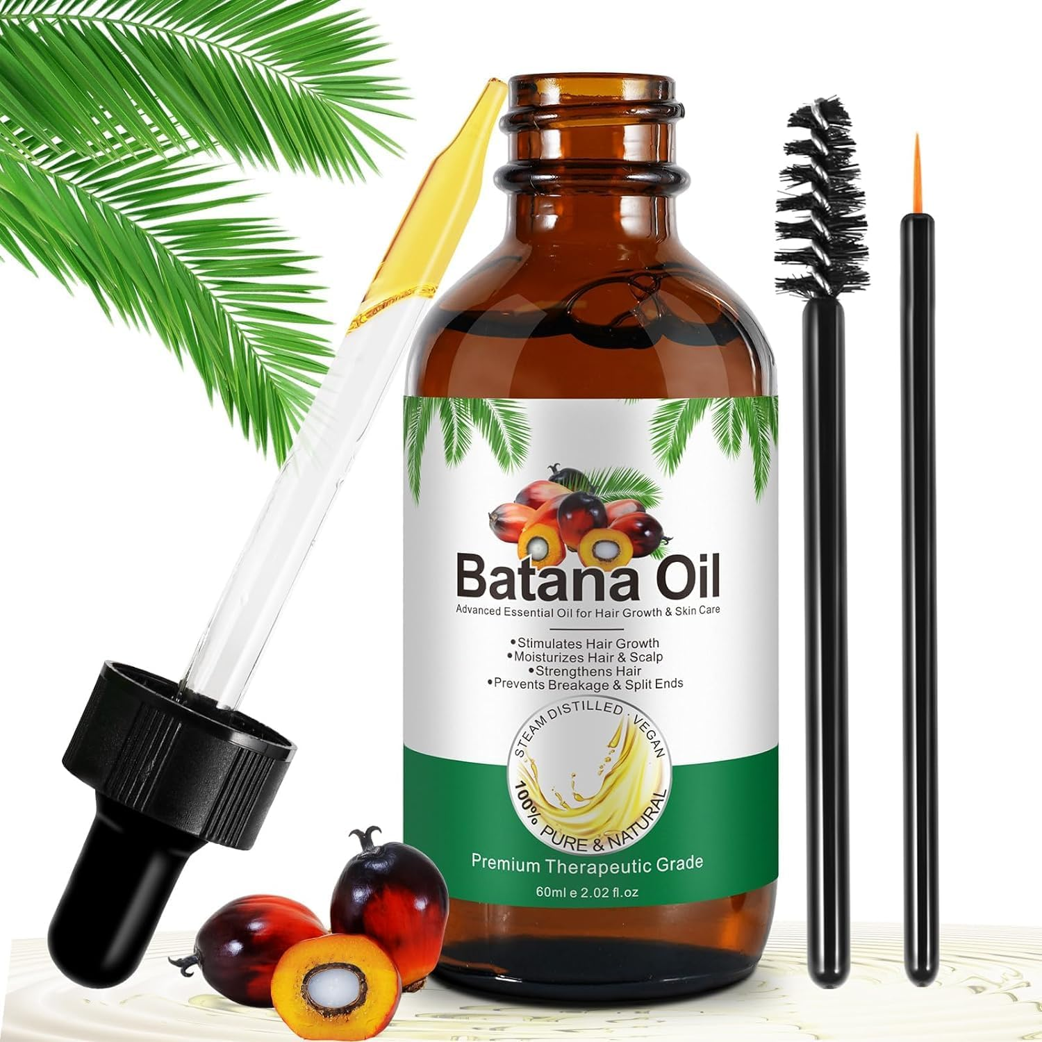 Pure Batana Oil for Hair Growth &ndash; Natural & Unrefined from Honduras | Nourishing Scalp Treatment & Moisturizing Hair Oil | Ideal for Dry & Damaged Hair image number 6