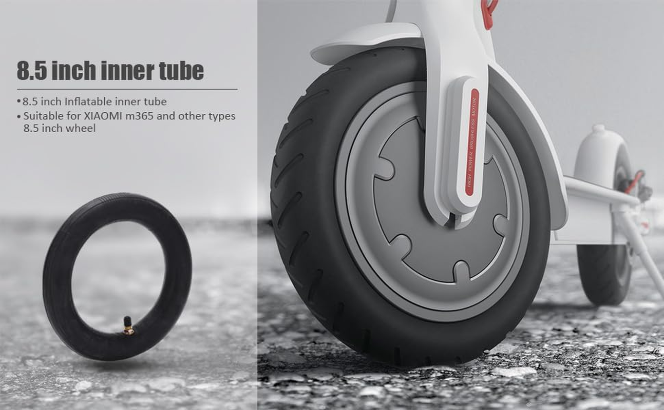 8.5X2 Inch Scooter Tire with Inner Tube Replacement - 50/75-6.1 Inner Tubes for Electric and Gas Scooters, Mini and Pocket Bikes, and More Butyl Rubber Tire image number 4
