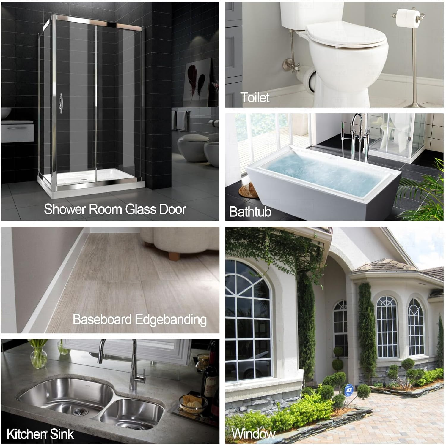 Ubrvhrt Caulk Application Tool Kit Sealant Finishing Tool Set Silicone Profiling Kit 9 Pcs, Caulk Spreader Silicone Smoother Caulking Edger Tool for Tile Siding Window Sink Joint - Caulk Removal Tool image number 7