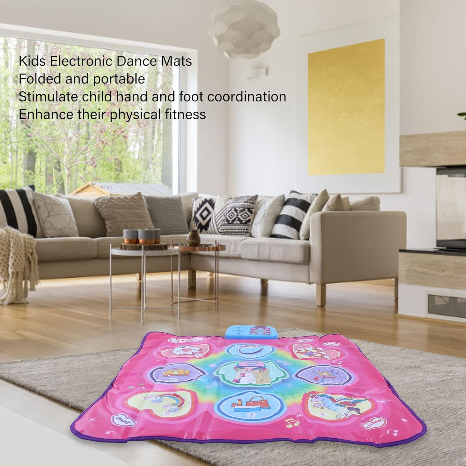 Dance Mat, Interactive Dancing Mat for Boys Girls Kids Adults Children Teens Toddlers, 3 Modes Single Player Electronic Musical Pad, Family Dancer Exercise Blanket Gift Game image number 6