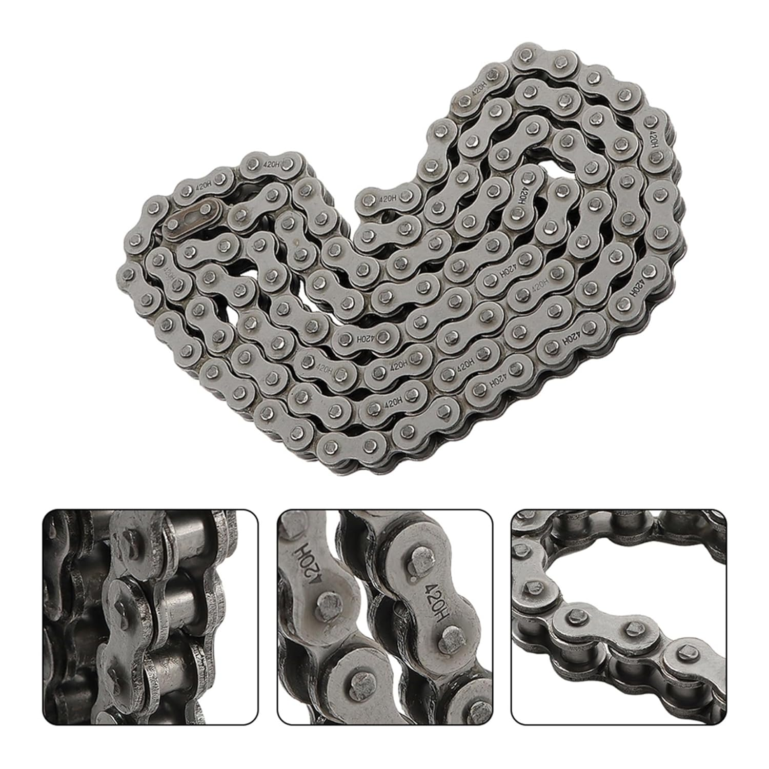 420 Size 120-Link Drive Chain with Joiner Link Replacement for 110Cc/125Cc ATV, Pit Dirt Bike and Buggy image number 6