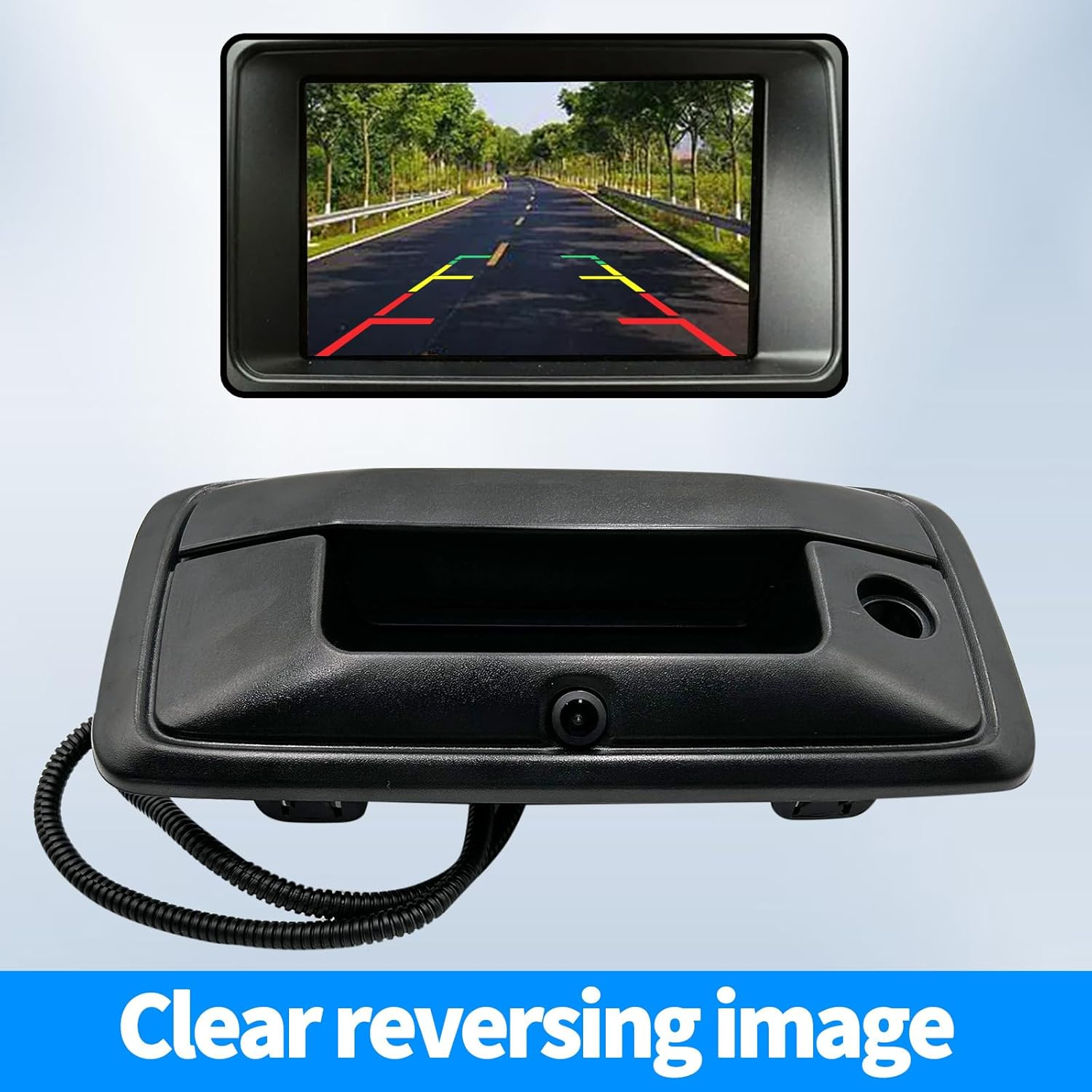 Car Rear View Backup Tailgate Handle Camera Compatible with 2014-2018 Chevy Silverado GMC Sierra 1500 2015-2018 Sierra 2500HD 3500HD Canyon Tailgate Door Handle Replacement Camera image number 1